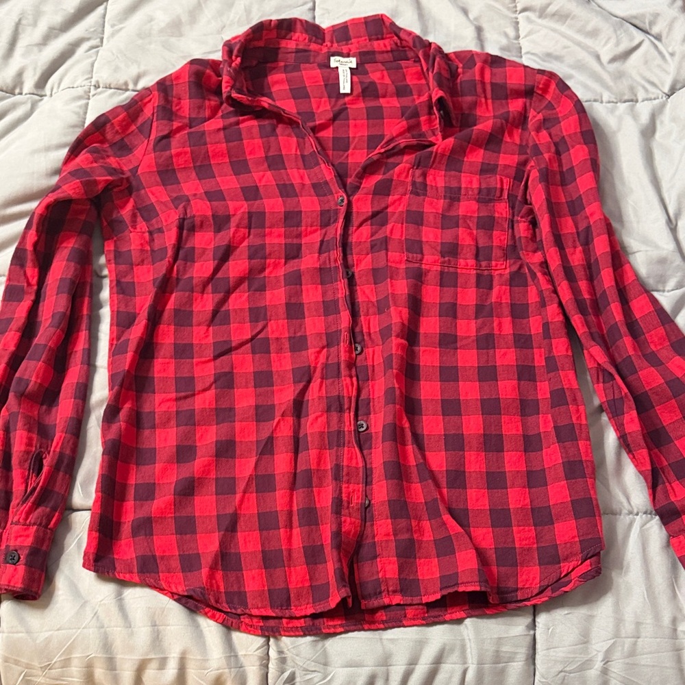 Splendid Crimson and Ebony Checkered Shirt